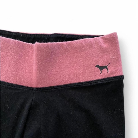 Victoria Secret Pink black sequin logo yoga leggings size XS - Picture 5 of 5